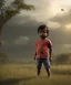 Placeholder: Raj kootrappali toddler, full body, dramatic lighting, angry, hyper realistic,