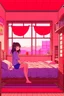 Placeholder: Streamer anime girl in a bedroom