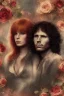 Placeholder: Jim Morrison and Pamela Courson ,music, NSFW, watermark, bohemian style , blurry,beautiful faces,elegant,roses, fantasy by anni dittman