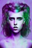 Placeholder: Danish singer MØ face, Abstract, purple tones,