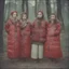 Placeholder: 4 Tsar daughters,, red, autochrome, plastic puffy jacket