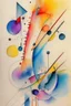 Placeholder: Abstract watercolour art in the style of Kandinsky. sketchy pencil outlines