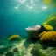 Placeholder: Oya Aydogan underwater with yellow flowers for hair, closed eyes, rtx, reflection, 8k, glow, winning photography, caustics