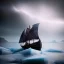 Placeholder: Vikings sailing on an iceberg in a storm, deviantart, Photorealistic, polychromatic, geometric, filmic, complex, Photography, Nikon D850, HDR, 64 megapixels, IMAX, 8k resolution