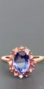 Placeholder: ring with peach sapphire, delicate, stunning