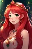 Placeholder: red hair anime princess
