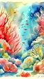 Placeholder: watercolor painting, corral reef