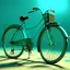 Placeholder: - Prompt 2: Highlight a vintage cruiser bicycle in a vibrant teal color, featuring a glossy paint finish that shimmers in the simulated sunlight. The metallic bell attached to the handlebars adds a touch of whimsical charm, casting a delicate shadow along the frame. Reflective pedals catch the ambient light, enhancing the overall realism of the composition.