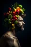 Placeholder: отобрази природу внутри человека с фруктами\