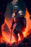 Placeholder: knight in lava land