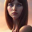 Placeholder: girl, cute, young, teen, brown hair, brown eyes, medium hair, bangs side part, head and shoulders portrait, head and shoulders portrait, 8k resolution concept art portrait by Greg Rutkowski,