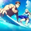 Placeholder: anime surf, anime boy, surfer boy