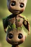 Placeholder: Groot toddler, mustash, full body, bokeh, hyper realistic