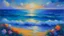 Placeholder: A vibrant oil painting that captures the ecstatic essence of deep blue summer perfume, with intricate brush strokes and rich colors. The scene includes a serene beach at sunset, with waves gently crashing against the shore and a warm breeze carrying the scent of flowers. The suffix adds a dreamlike quality to the painting, enhancing the feeling of tranquility and happiness.