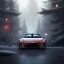 Placeholder: Santa claus driving his red Tesla convertible car, character design by cory loftis, fenghua zhong, ryohei hase, ismail inceoglu and ruan jia. unreal engine 5, artistic lighting, highly detailed, photorealistic, fantasy