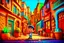 Placeholder: (best quality, masterpiece:1.6), 3d cartoon, cute cartoon,disney cartoon,(masterpiece, best quality),People looking for maps all over street,Well-guarded buildings and tribes haunting alleys