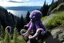 Placeholder: lila Cthulhu auf einen Berg