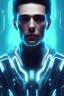 Placeholder: cyberpunk, head, men, portrai, tron