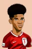 Placeholder: Ryan Brewster English football player Overview cartoon 2d