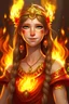 Placeholder: Brittany the Princess of fire spirit realistic