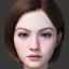 Placeholder: potrait girl look beautiful, close-up, dramatic, eyes like ocean blue, short hair, smile, 8k, rtx, eyebrows like serious, facing left, real, cute, hyper realistis