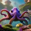 Placeholder: pixar style, volumetric summer garden environment and background, realistic painting of a octopus, looking excited, detailed digital painting, extreme dense and fine fur, anime, ornate, colour-washed colors, elegant, small minutiae, tiny features, particulars, centered, smooth, sharp focus, renderman gofur render, 8k, uhd, detailed eyes, realistic shaded volumetric lighting, sunlight caustics, backlight, centered camera view