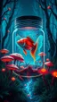 Placeholder: Quintessential Horror Surrealism:A cyber-a fish in a jar catastrophic dimensional fission through Seedream 3D recursive rendering, fracturing into chaos Legion Doodle simultaneous nightmare realities while simultaneously occupying four perforated reality levels—manifests as a blood-drenched forest where fish weep crimson sap and bioluminescent fungi pulse with recursive Fibonacci patterns, surrounded by carnivorous grass with fanged mouths dripping neon venom; mat