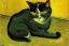 Placeholder: Portrait of a cat by Van Gogh