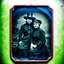 Placeholder: Daguerrotype, mysterious figures, odd background, tree