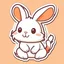 Placeholder: cute rabbit sticker template