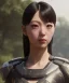 Placeholder: Anime girl cute neck head portrait, warrior costume, village, meditation, cyberpunk, 8k quality