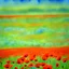 Placeholder: poppy field in the style of a watercolour