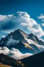 Placeholder: Gambar gunung dengan awan cerah