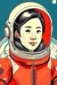 Placeholder: create an image of Chinese woman cosmonaut, make her pretty, and include the entire body figure