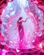 Placeholder: very complex structure ,pretty viberating color environment 3d metalic and crystal recursive animating beveled geometric base very complex structure future world evolving background and goddess of love in a pretty cleric dress comes out dancing gracefully , viberating color moving very in modern city escap environment while camera tracking it.
