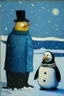 Placeholder: penguin and snowman by van gogh
