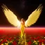 Placeholder: Flower, face,angel, blondie, beautiful place,amazing, cosmic, colors, planet, gold, realistic, photo real, stars night, detailed, high contrast, 8k high definition, unreal engine 5, extremely sharp detail, light effect, light background