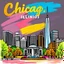 Placeholder: tourist poster of Chicago, Illinois in vibrant marker art style, featuring iconic landmarks such as Cloud Gate, Buckingham Fountain, Sears Tower illustrated with bold strokes, vivid colors, hand-drawn marker textures, sketch-like outlines, and coloring-book aesthetics. Include dynamic urban scenery, expressive ink shading, playful imperfections, and energetic travel-poster composition. Typography “Chicago, Illinios” prominently displayed on top in stylish retro travel font, clean poster layout,