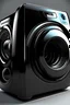 Placeholder: Futuristic black washing machine