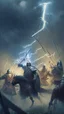 Placeholder: lightning hitting medieval army