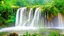 Placeholder: big water falls in a karstic rain forest