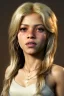 Placeholder: Shakira, artist, 30 years old, Realistic image, waist up portrait, blonde, loose long hair, eyes make up, perfect, glow, circle iris. concept art, smooth, unreal engine 5, god lights, ray tracing, RTX, lumen lighting, ultra detail, volumetric lighting, 3d, finely drawn, high definition, 4k.