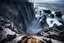 Placeholder: This mesmerizing ocean cliff scene captures the dramatic power and beauty of nature. Towering rugged cliffs stand majestically against the vast expanse of the ocean, where the water pours into a singular bottomless pit. The cliffs, with their sharp and jagged edges, create a stark contrast to the rough, flowing water, making the scene even more captivating. Sunlight pierces through the mist rising from the waterfalls, creating a magical, ethereal atmosphere