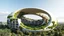 Placeholder: A unique residential complex designed as a large, smooth torus (doughnut) shape. The circular structure encloses a lush, green courtyard, and the outer walls are a mix of glass and vegetation. The curvature of the torus creates a sense of fluidity and unity, with the apartments arranged to follow the continuous curve of the building. Award-winning photograph.