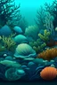 Placeholder: Lush rich ocean life, Oysters, vector animation, color design