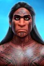 Placeholder:  Portrait Maori Chief iron maiden Maori tribal tattoos, bow with arrows, full detail, 512k,