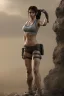 Placeholder: full body shot, masterpiece, best quality, lara croft face, hitomi tanaka body, highly detailed body, realistic details, scifi, sun light, 4K, RAW, depth of field, high contrast, 24mm