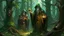 Placeholder: The hooded sorcerer and the king in the forest