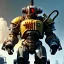 Placeholder: fullbody Drawing of 'Fallout 4 T-60 power armor ',intricate detail,andrea bonelli,Kilian Eng,Ohrai,evan lee,Aleksandr Sidelnikov,KyuYong Eom,three quarters frontal aerial view,toned colors,16k