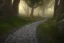 Placeholder:  winding stone path lit